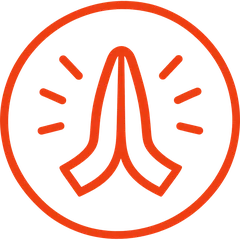 Mantras icon - hands joined in prayer