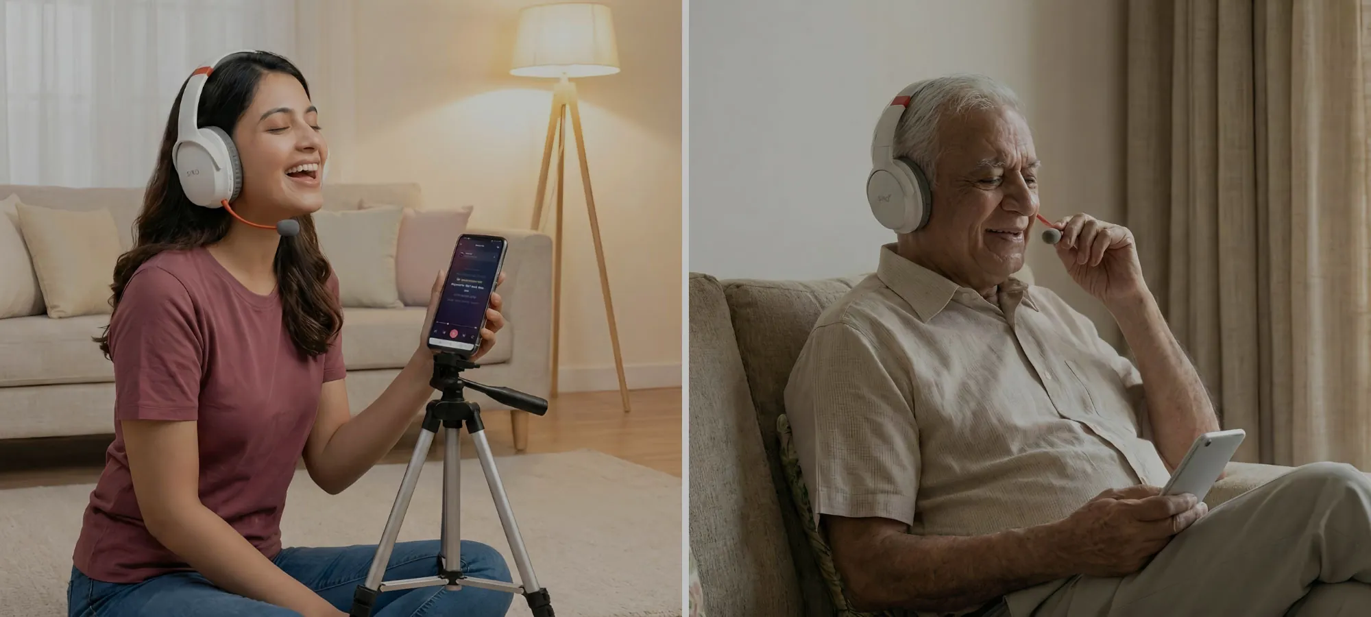 SIRO Personal Karaoke Headphone real-time voice feedback